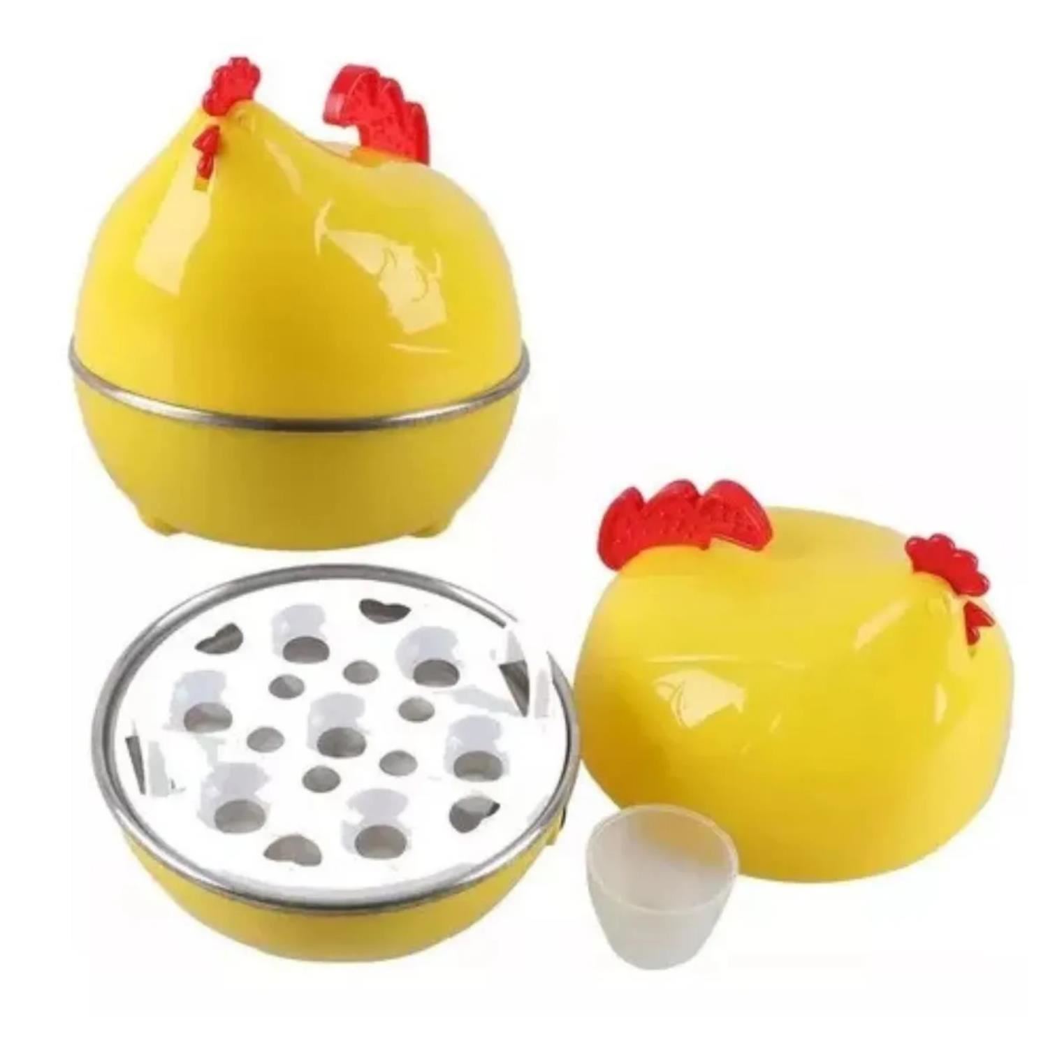 Pack 02 Máquina Hervidor de Huevos Diseño Gallina 7 Huevos Eléctrico - Color Aleatorio